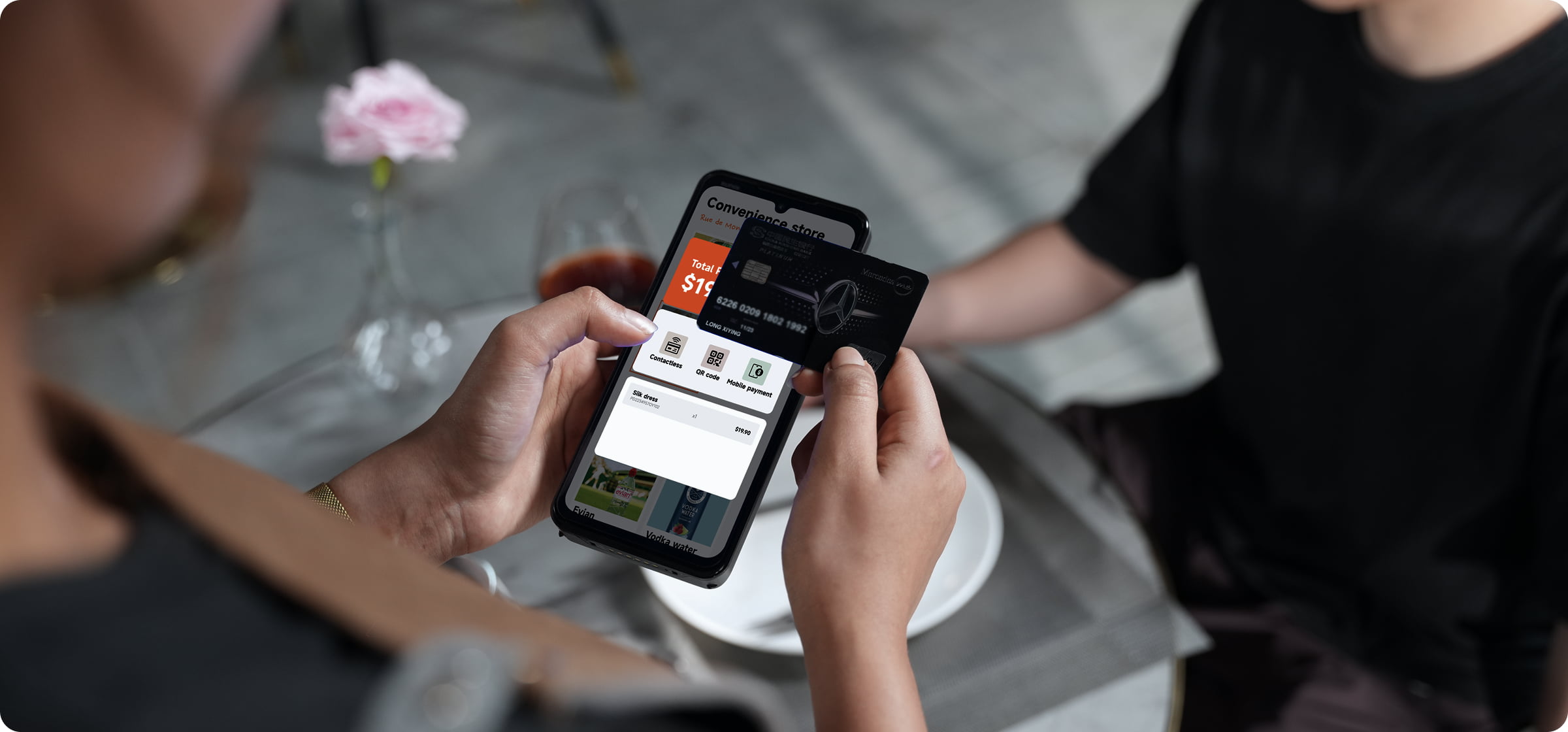 On-screen NFC SoftPOS